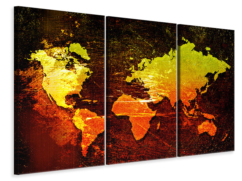 3-piece-canvas-print-retro-world-map