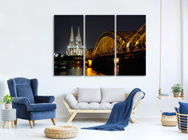 3-piece-canvas-print-at-night-in-cologne