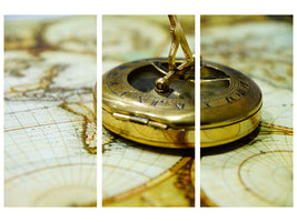 3-piece-canvas-print-golden-compass
