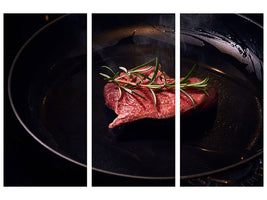 3-piece-canvas-print-meat-in-the-pan