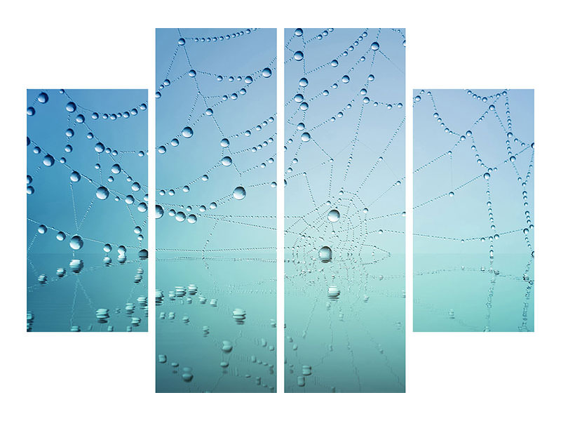 4-piece-canvas-print-cobweb-in-morning-dew