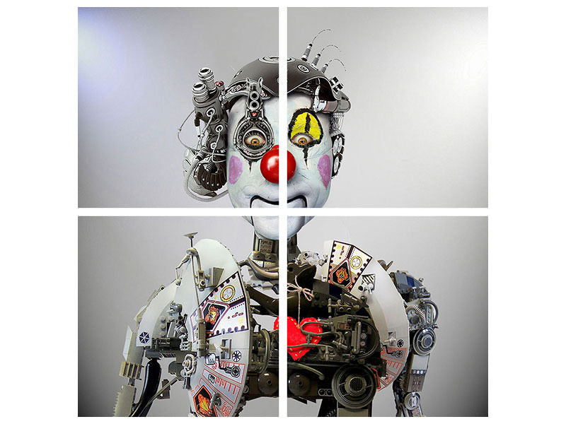 4-piece-canvas-print-electronic-clown