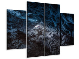 4-piece-canvas-print-exploring-a-fronzen-blue-world