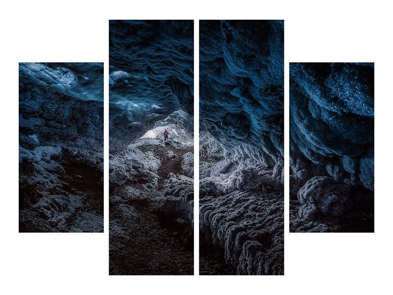 4-piece-canvas-print-exploring-a-fronzen-blue-world