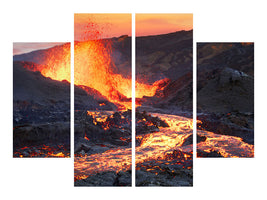 4-piece-canvas-print-la-fournaise-volcano