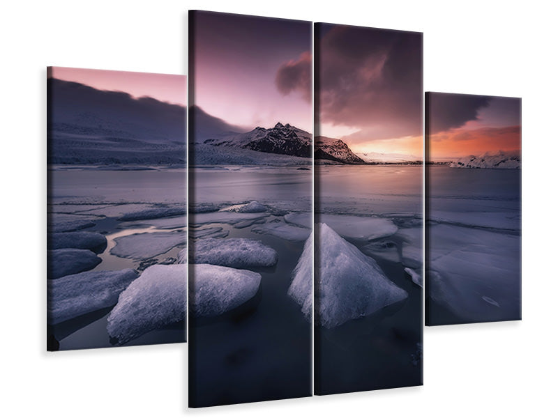 4-piece-canvas-print-last-lights-on-fjallsarlon