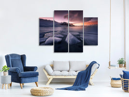 4-piece-canvas-print-last-lights-on-fjallsarlon