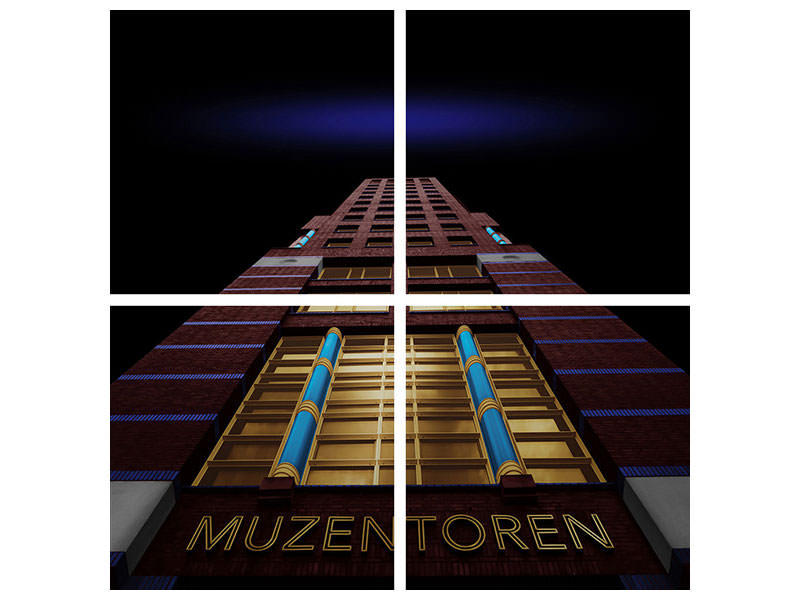 4-piece-canvas-print-muzentoren