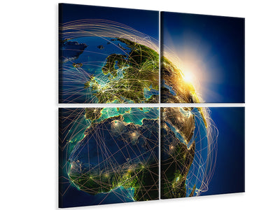 4-piece-canvas-print-our-planet-earth