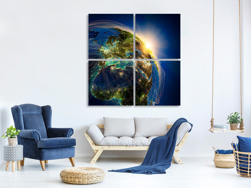4-piece-canvas-print-our-planet-earth