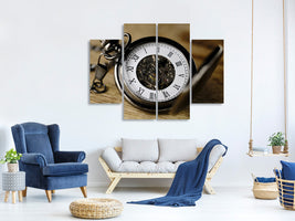 4-piece-canvas-print-retro-clock