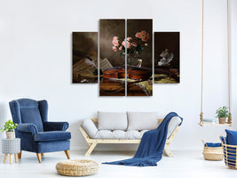 4-piece-canvas-print-still-life-with-violin-and-roses