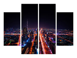 4-piece-canvas-print-the-colorful-lights-of-dubai