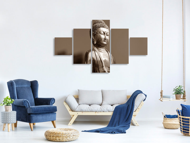 5-piece-canvas-print-buddha-in-meditation-xl