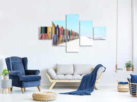 5-piece-canvas-print-colorful-beach-houses