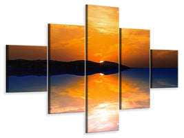 5-piece-canvas-print-fantastic-evening-mood