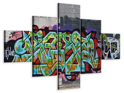 5-piece-canvas-print-graffiti-in-new-york