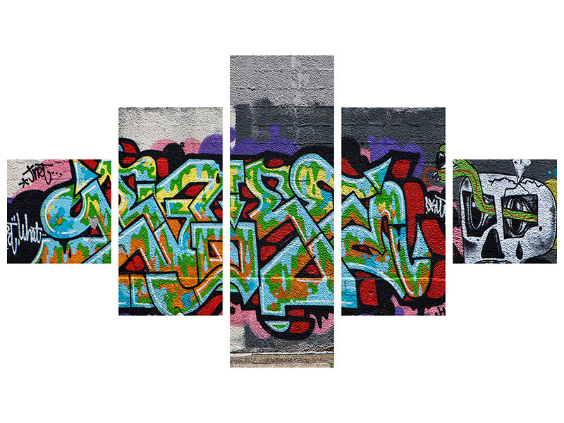 5-piece-canvas-print-graffiti-in-new-york
