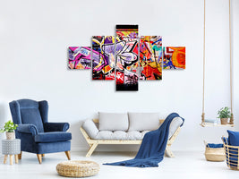 5-piece-canvas-print-graffiti-wall-art