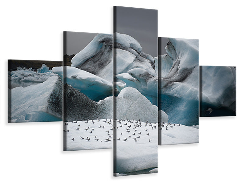 5-piece-canvas-print-in-the-land-of-fire-and-ice