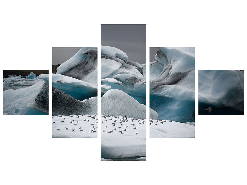 5-piece-canvas-print-in-the-land-of-fire-and-ice