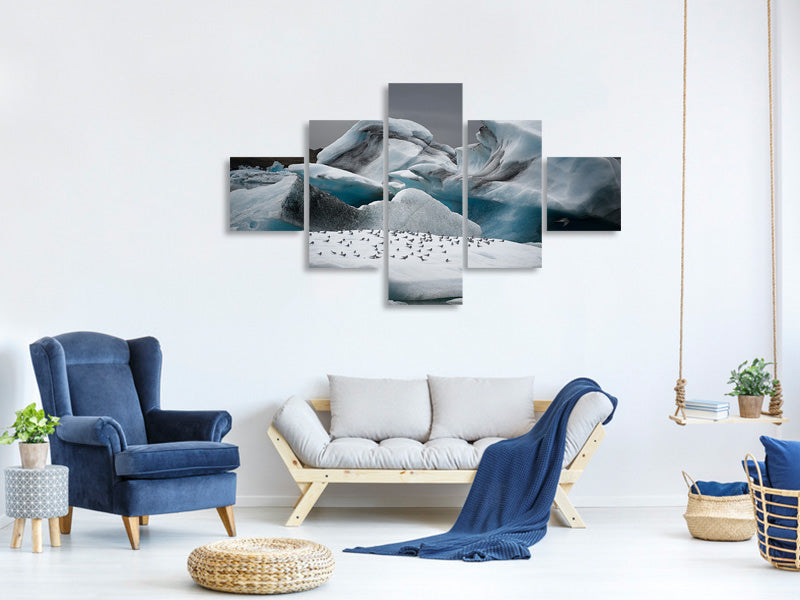 5-piece-canvas-print-in-the-land-of-fire-and-ice