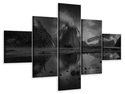 5-piece-canvas-print-milford-sound
