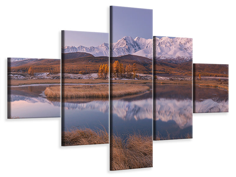 5-piece-canvas-print-mirror-for-mountains-ii