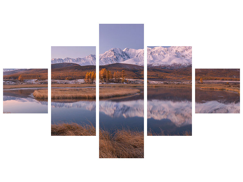 5-piece-canvas-print-mirror-for-mountains-ii
