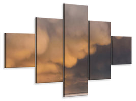 5-piece-canvas-print-sunset-clouds