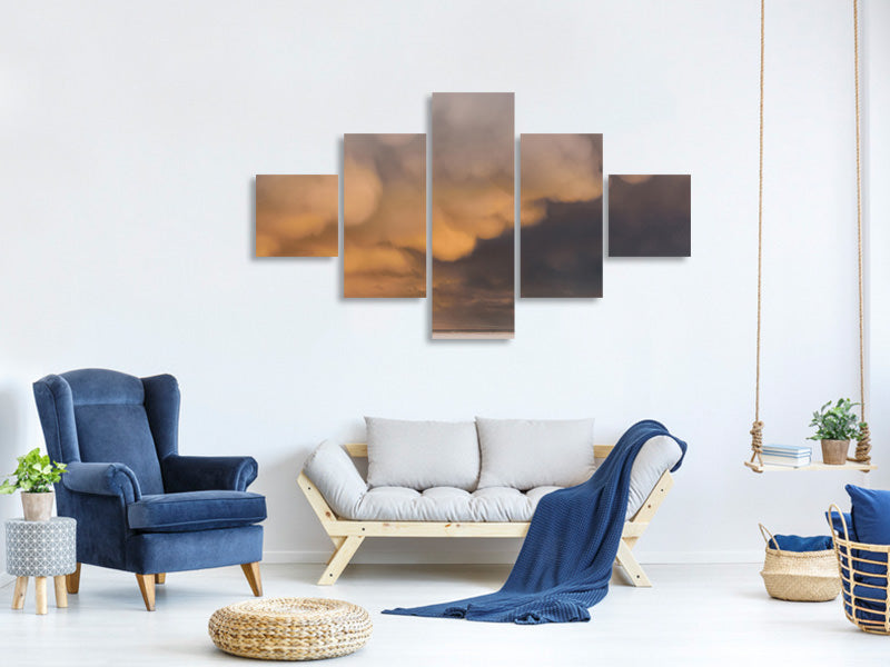 5-piece-canvas-print-sunset-clouds
