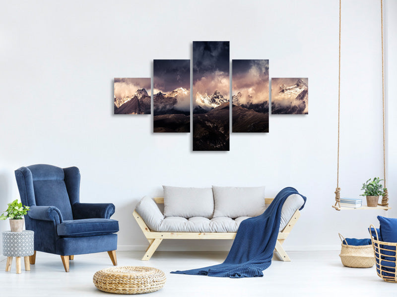 5-piece-canvas-print-tibet-snow-mountain