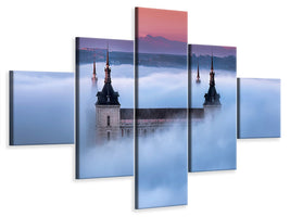5-piece-canvas-print-toledo-city-foggy-sunset