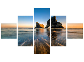 5-piece-canvas-print-wharaiki-beach