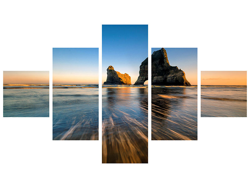5-piece-canvas-print-wharaiki-beach