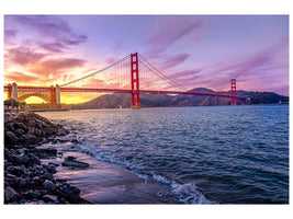 canvas-print-golden-gate-in-the-evening