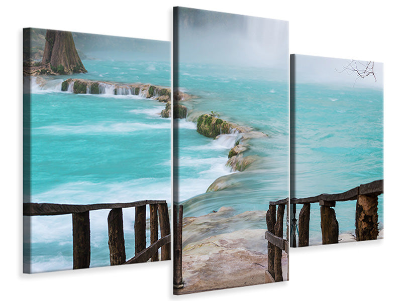 modern-3-piece-canvas-print-house-at-waterfall