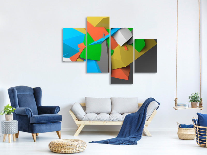 modern-4-piece-canvas-print-3d-geometric-figures