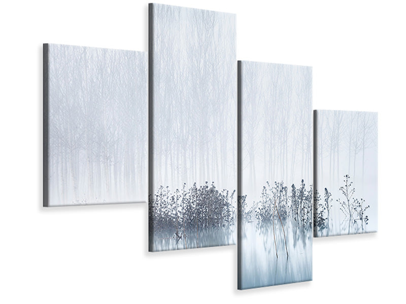 modern-4-piece-canvas-print-cold-and-foggy-morning-in-the-swamp