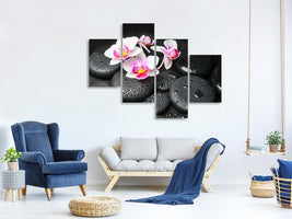 modern-4-piece-canvas-print-feng-shui-orchid-zen