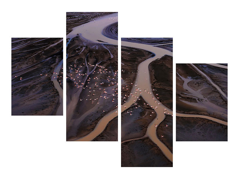 modern-4-piece-canvas-print-flying-over-lake-magadi-i