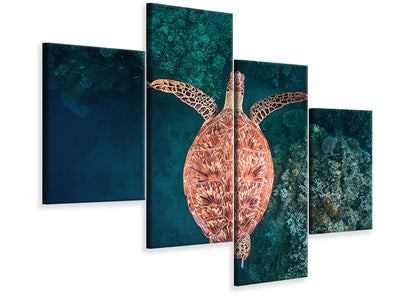 modern-4-piece-canvas-print-flying-over-the-reef