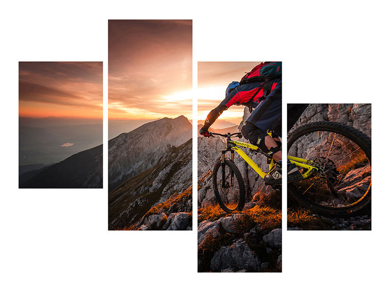 modern-4-piece-canvas-print-golden-hour-high-alpine-ride