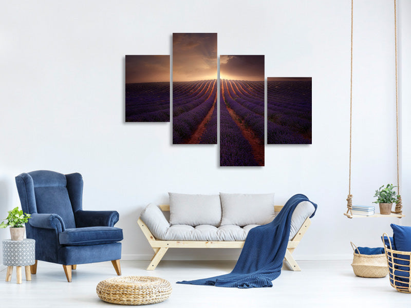 modern-4-piece-canvas-print-in-a-village-of-la-mancha