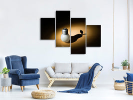 modern-4-piece-canvas-print-lamp