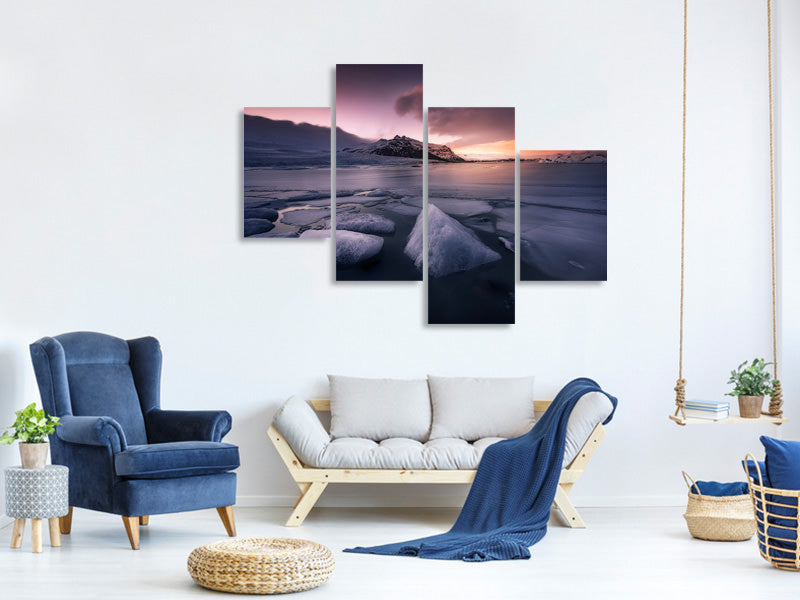modern-4-piece-canvas-print-last-lights-on-fjallsarlon