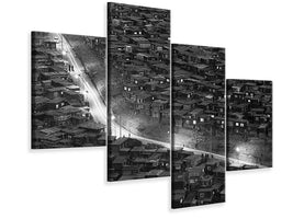 modern-4-piece-canvas-print-night-walk