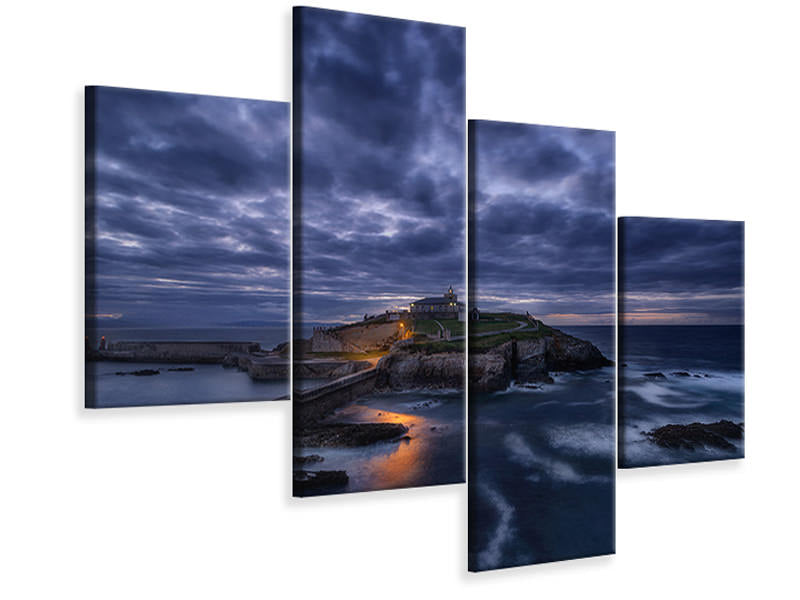 modern-4-piece-canvas-print-ultimas-luces-en-el-faro