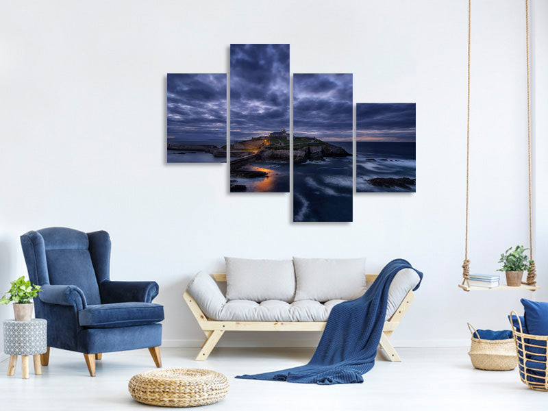 modern-4-piece-canvas-print-ultimas-luces-en-el-faro