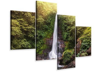 modern-4-piece-canvas-print-waterfall-bali
